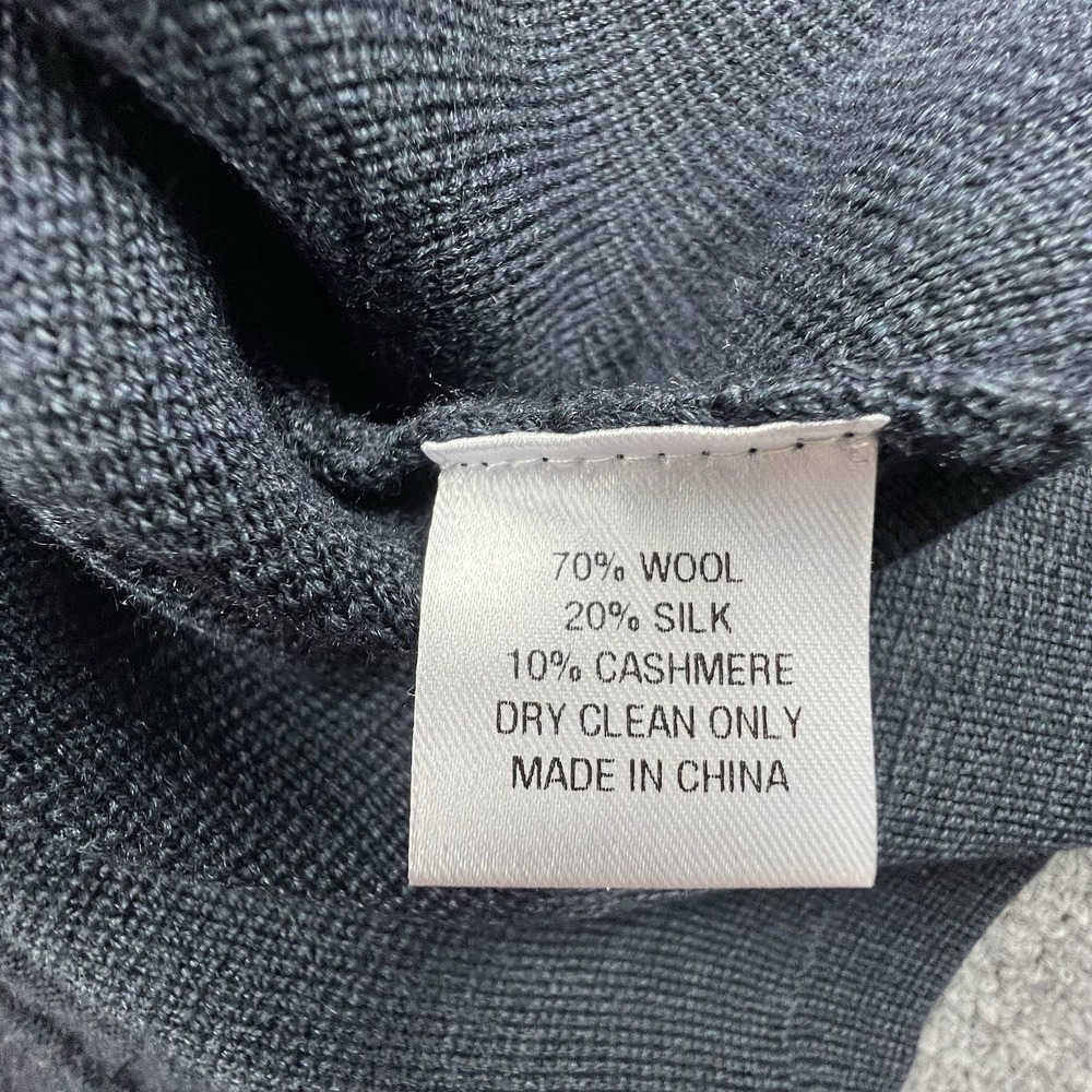 Lela Rose Full Skirt Sweater Dress Dark Navy Wool Silk Cashmere Sz S NWT - Picture 7 of 10
